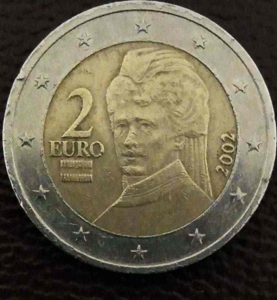 2  euro  AUSTRIA &quotBertha Von Suttner"  2002 {rara} 