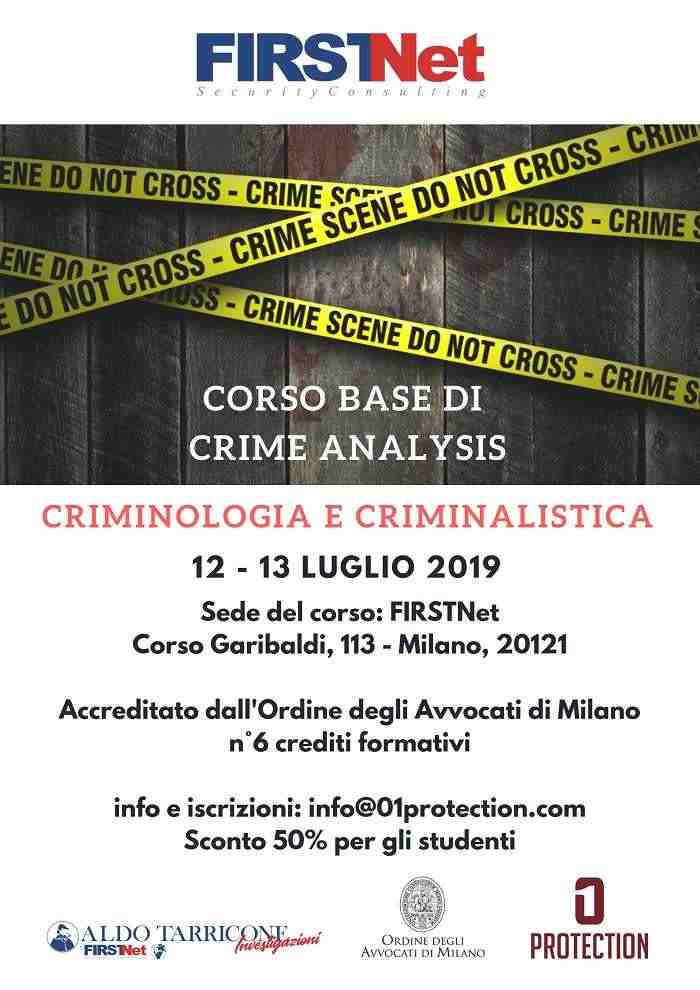 Corso Teorico Pratico Crime Analysis - 6 crediti per Avvocati