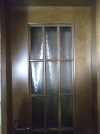 Porte da interno finestrate in noce 80x210 cm