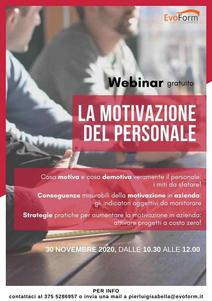 Webinar Gratuito: La Motivazione del Personale