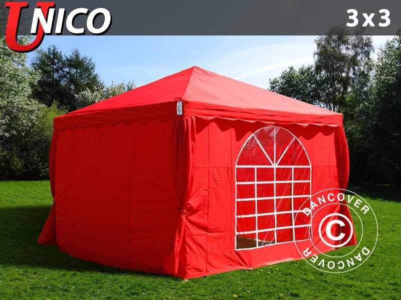 Tendone per feste UNICO 3x3m, Rosso