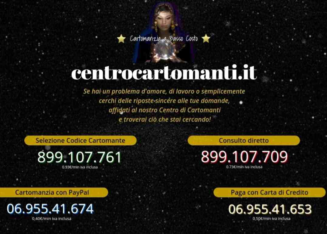 Centrocartomanti.it 899.107.709 a solo 0,60/min da tutti i Cellulari