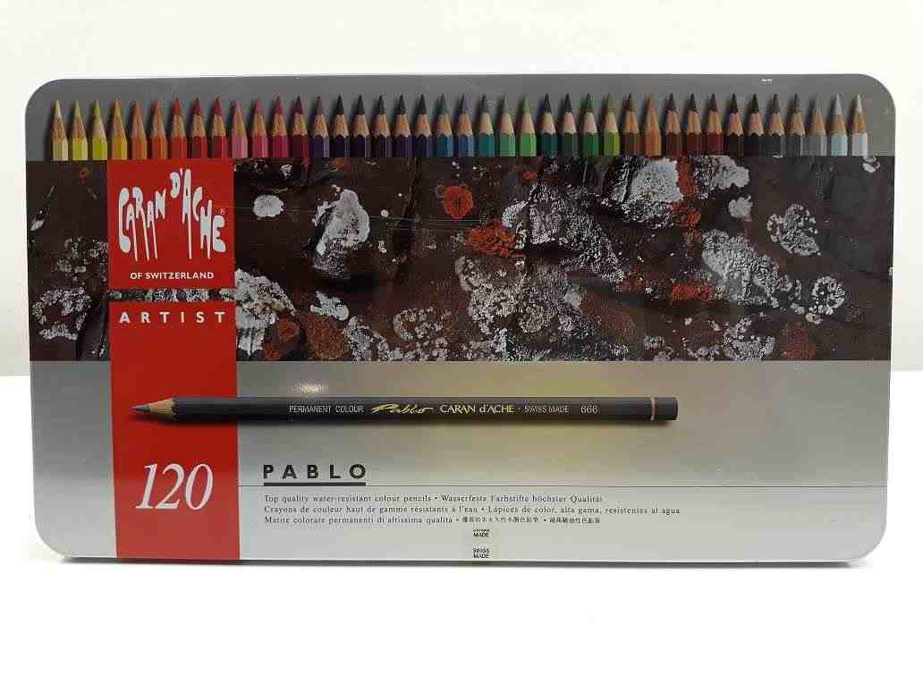 SCATOLA IN METALLO MATITE CARAN D'ACHE PABLO 120 PEZZI