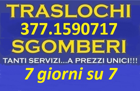 TRASLOCHIAMO TRASPORTIAMO E SGOMBERIAMO SU ROMA E LAZIO A PREZZI IMBATTIBILI 7 GIORNI SU 7 NO STOP