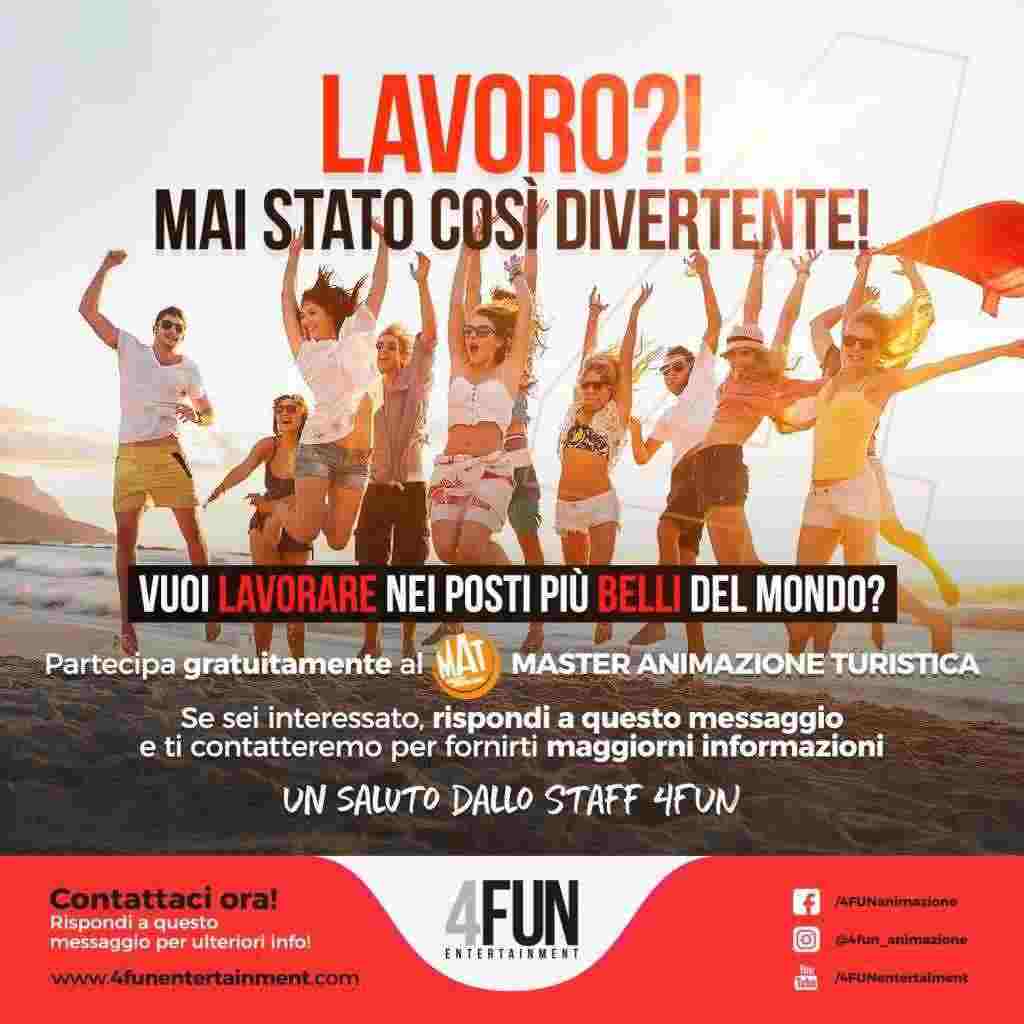 4FUN SELEZIONA  ANIMATORI SPORTIVI PER VILLAGGI TURISTICI 