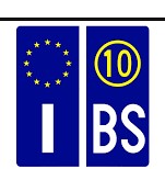 Adesivi numeri e lettere formato targa europea