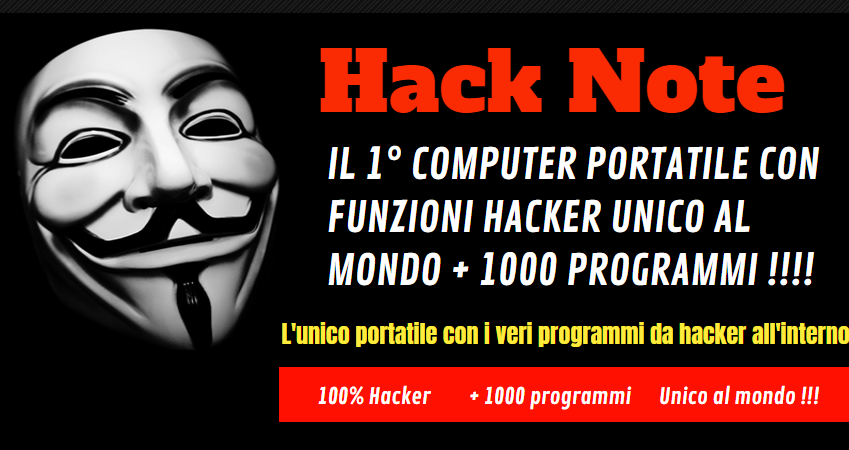 COMPUTER PORTATILE CON FUNZIONI HACKER UNICO AL MONDO!!!