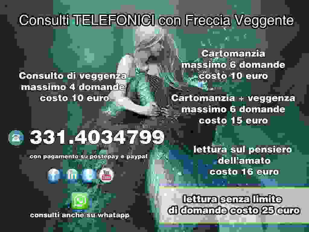 CONSULTI TELEFONICI DI CARTOMANZIA E VEGGENZA PROFESSIONALI chiama 331.40.34.799