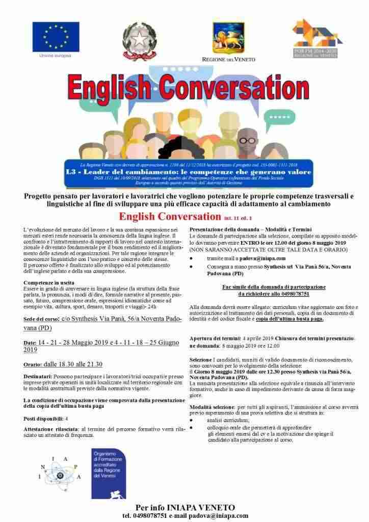 Corso gratuito English Conversation