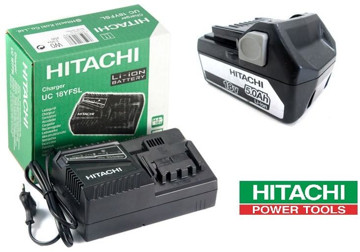 Kit Hitachi caricabatterie UC18YFSL + batteria Hitachi 18 volt 5 ah litio Nuova