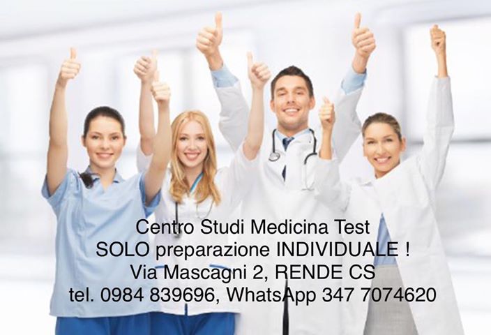 Test Medicina 2018 ! preparazione INDIVIDUALE  e personalizzata 