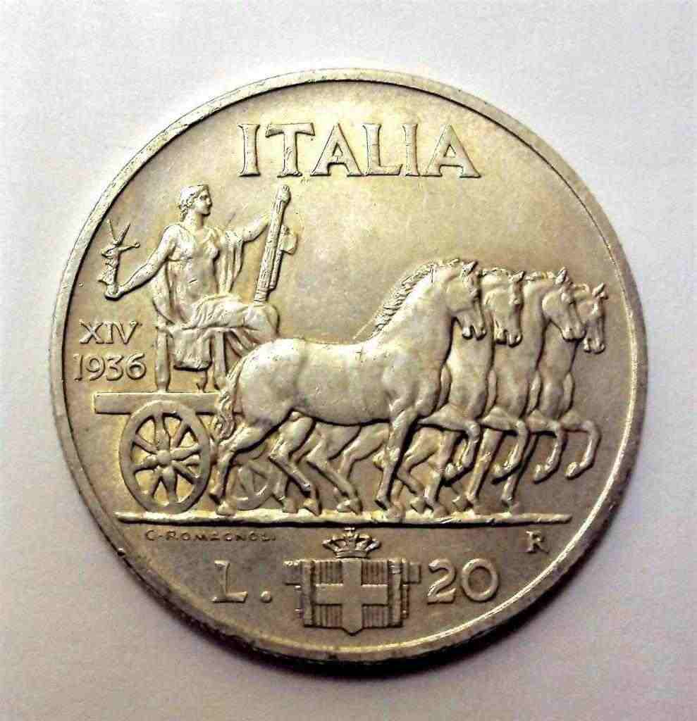 Vittorio Emanuele III - 20 lire Impero 1936