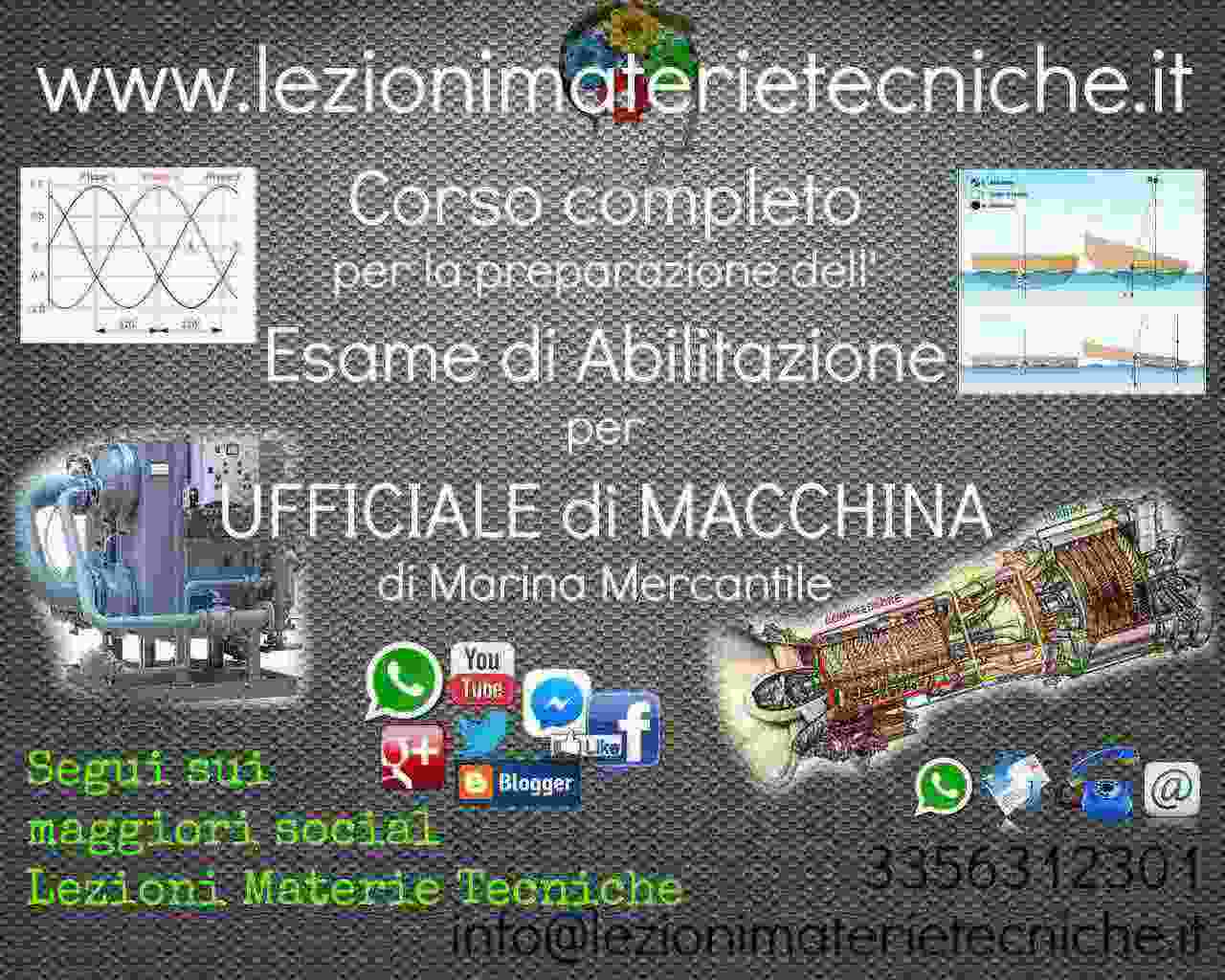 Preparazione esame abilitazione Ufficiale di Macchina