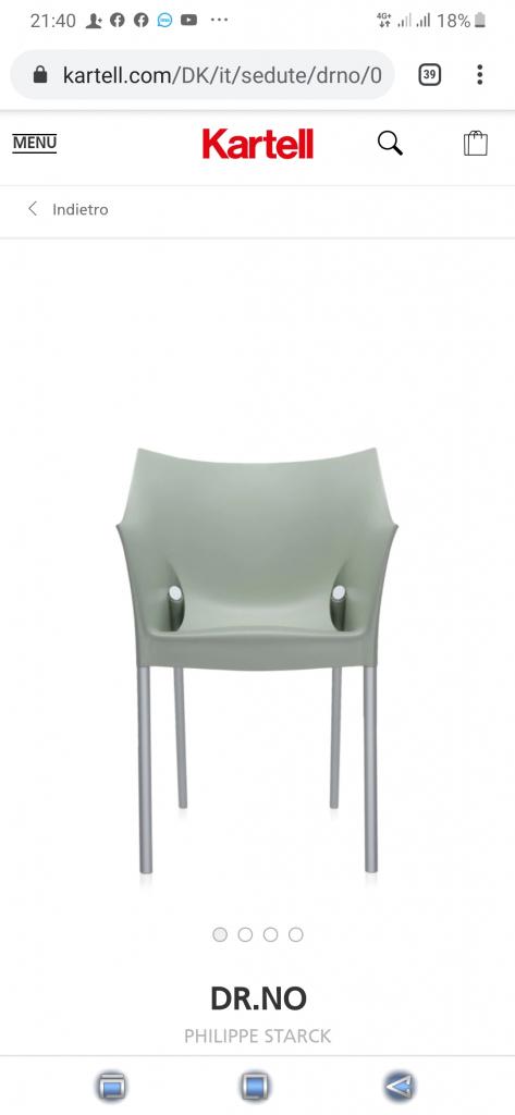 Kartell Poltrona impilabile dr. no 4848