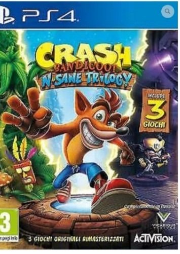 PS4 Crash Bandicoot N.Sane Trilogy EU Videogame Sony Play Station 4 gioco nuovo 