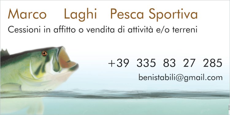  Lago pesca sportiva cerca gestore 2.200 € mese