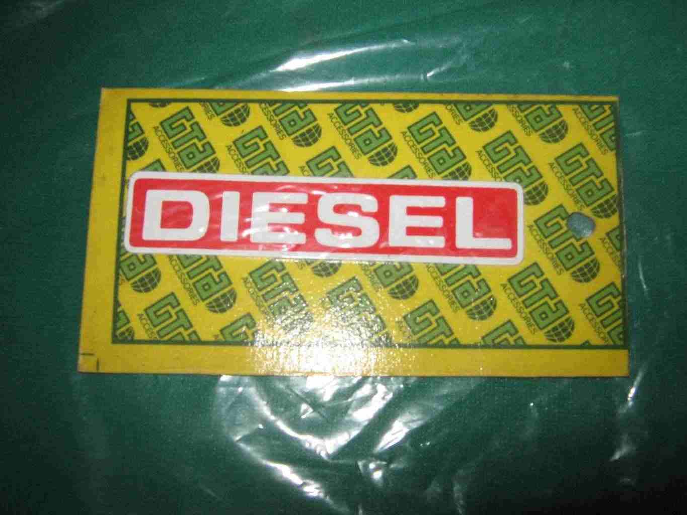 Adesivo diesel rettangolare 