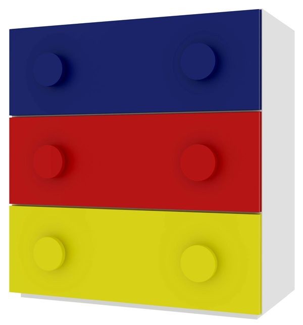 CUBO - Comó con 3 cassetti per entusiasti di Lego