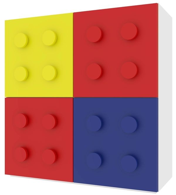 CUBO - Comó con 4 anta cubo di costruzione per entusiasti di Lego