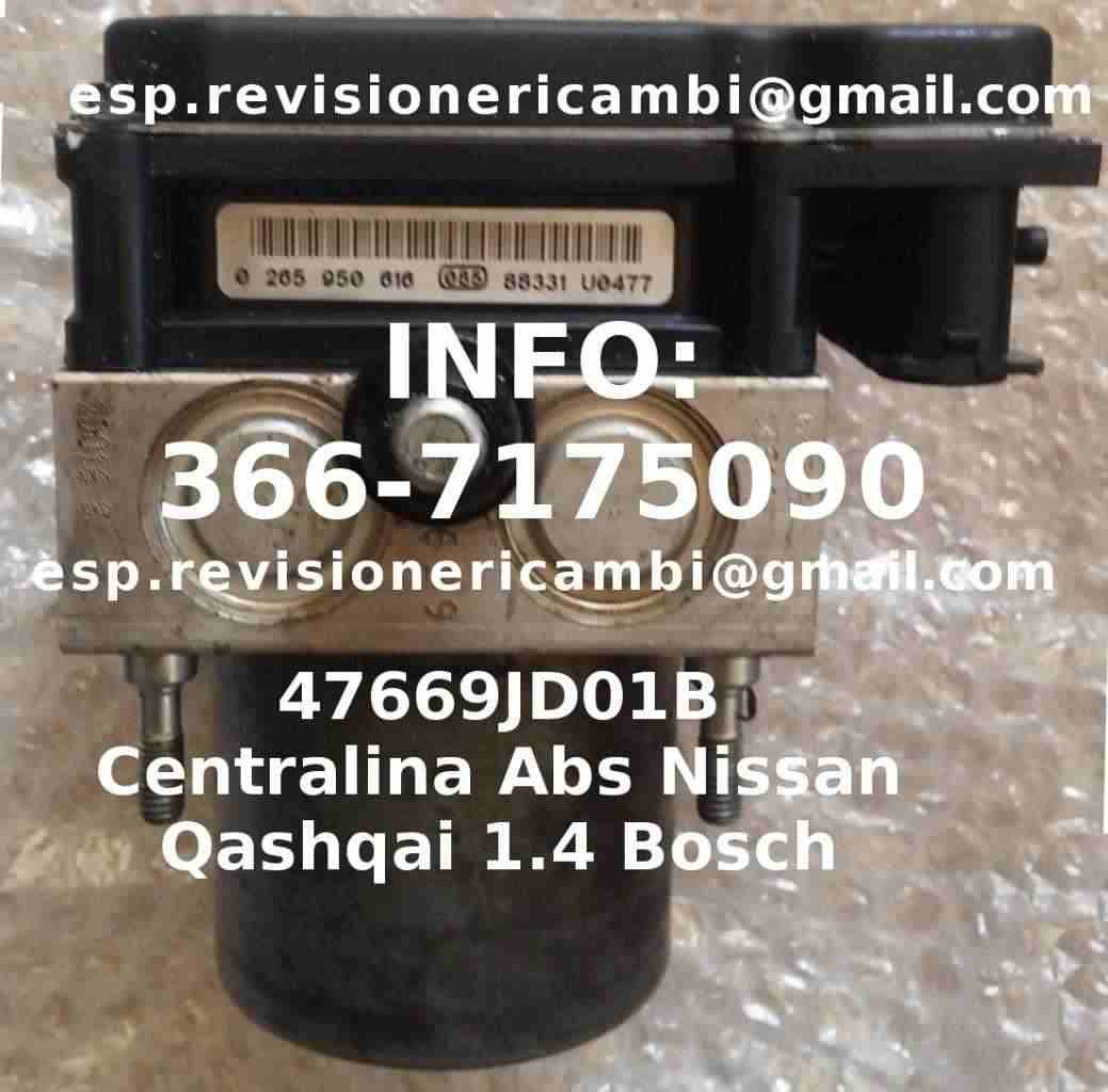 47669JD01B Centralina Abs Nissan Qashqai 1.6 Bosch