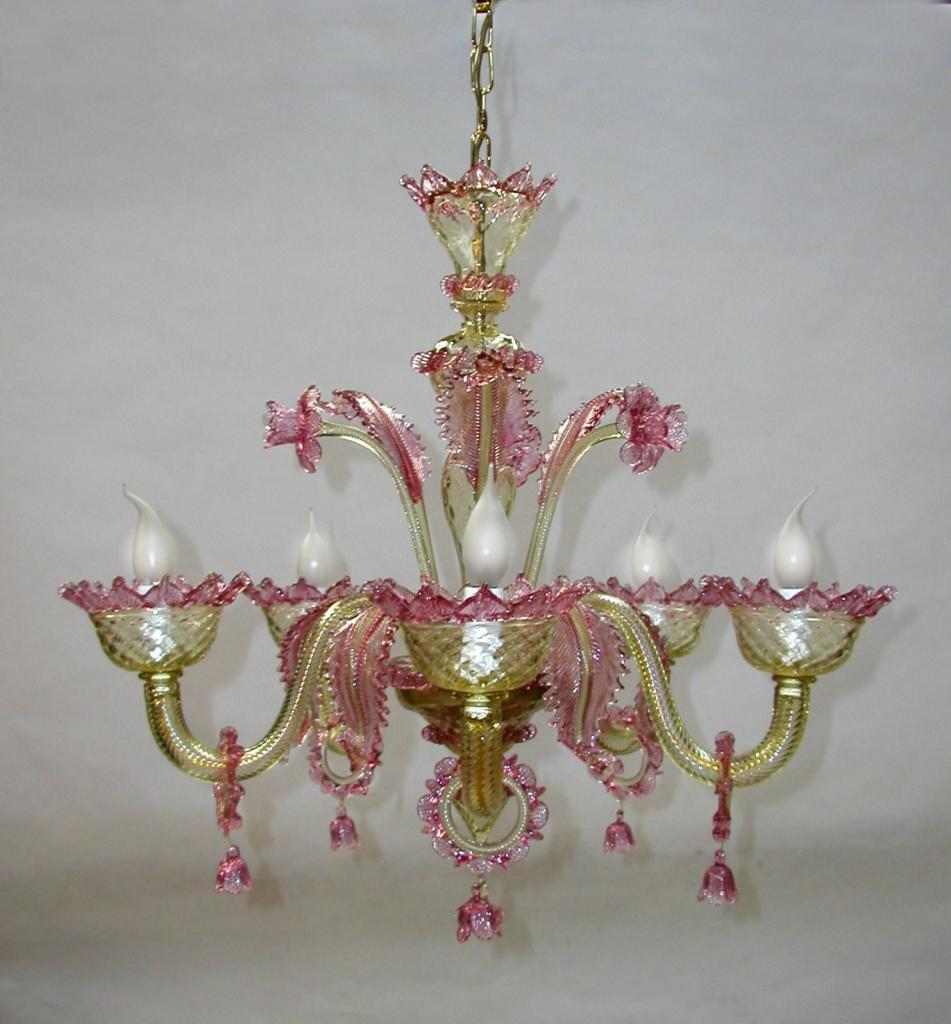 Lampadario vetro artistico" Murano"