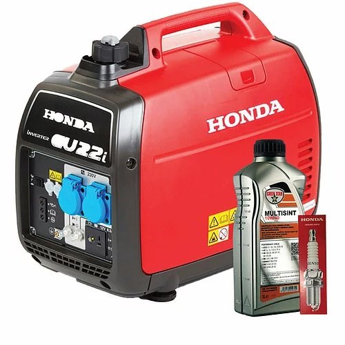 HONDA GENERATORE INVERTER SILENZIATO 2,2KW + OLIO CANDELA mod. EU22i GARANZIA IT