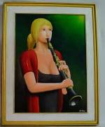  La clarinettista- olio su tela- 85x65 cm 