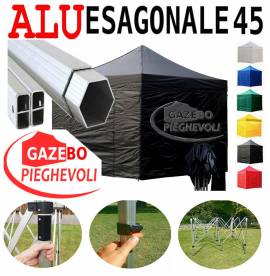 Stock Gazebo pieghevoli 3x3 Alluminio vari colori