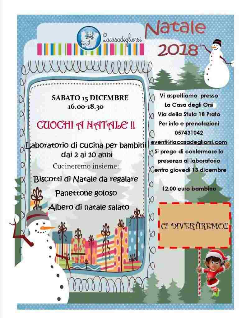 Cuochi a Natale laboratorio di cucina per bambini