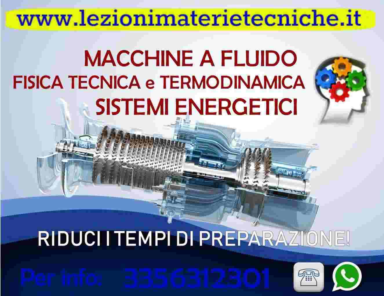 Macchine a fluido, Fisica Tecnica, Sistemi energetici