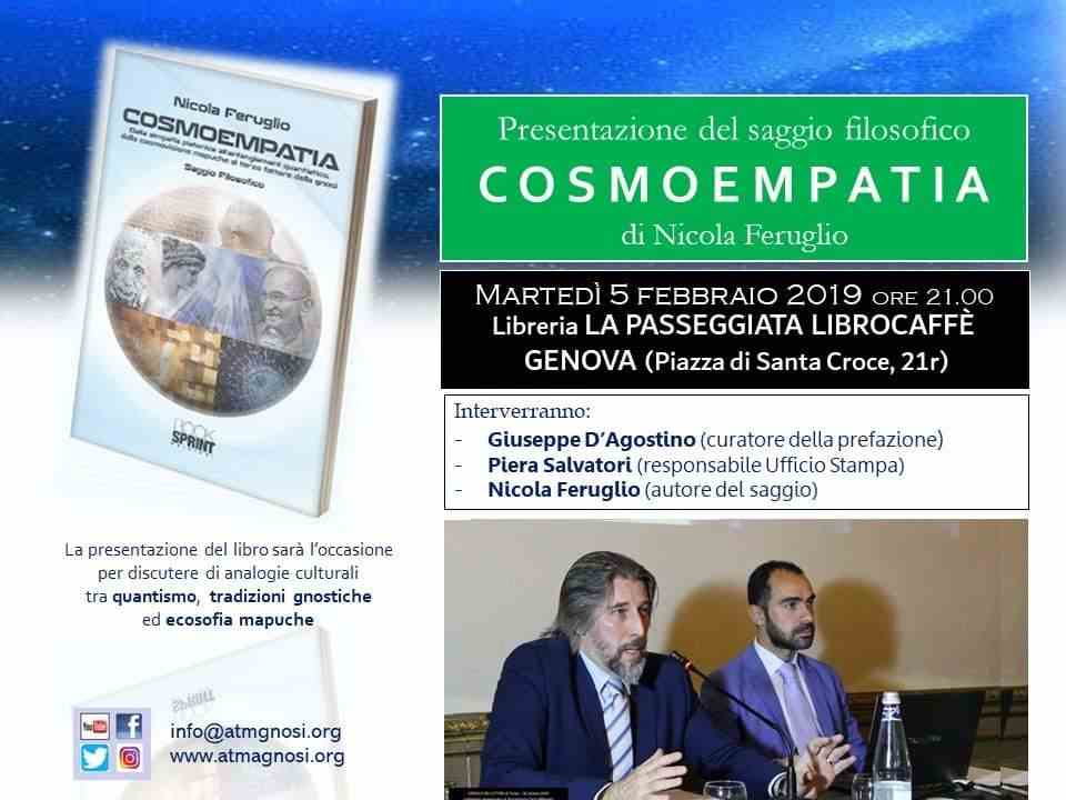 COSMOEMPATIA (presentazione del libro di N. Feruglio a Genova e Sanremo)