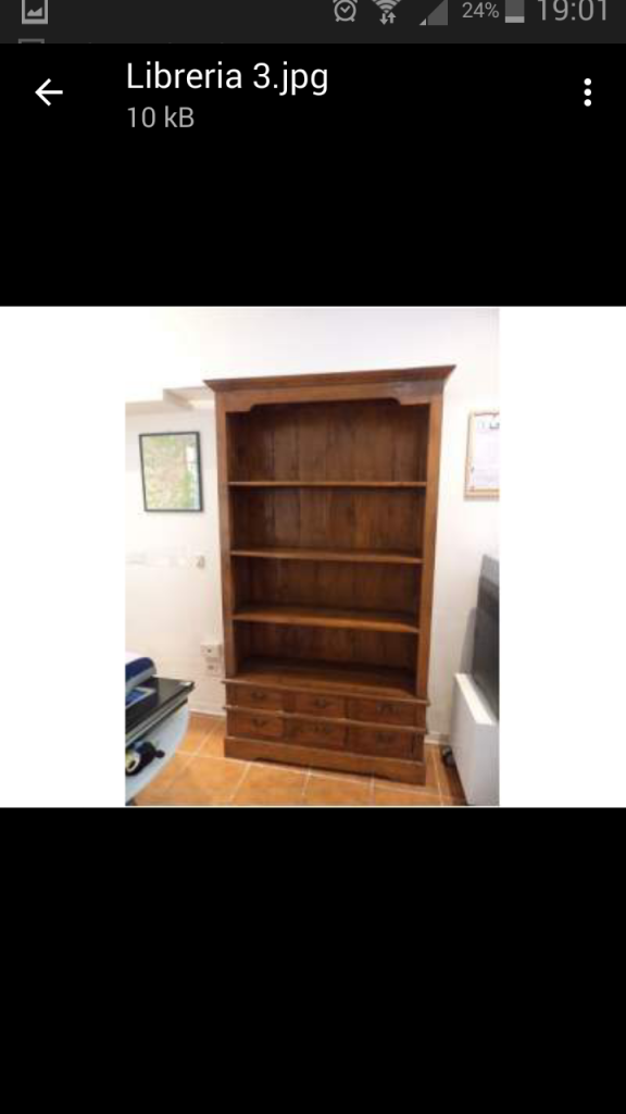 Boiserie /libreria in noce