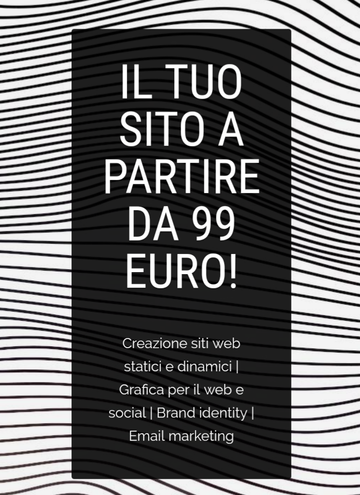 Il tuo sito web a partire da 99 euro!
