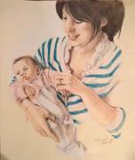 quadro ritratto da tua foto in 24 ore disegno matite colorate compleanno nozze festa della mamma