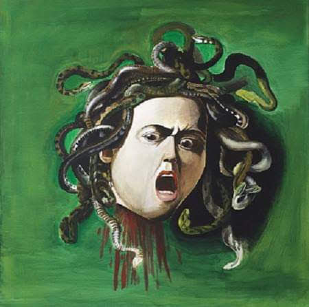  Medusa- quadro a olio su tela- De Carolis 