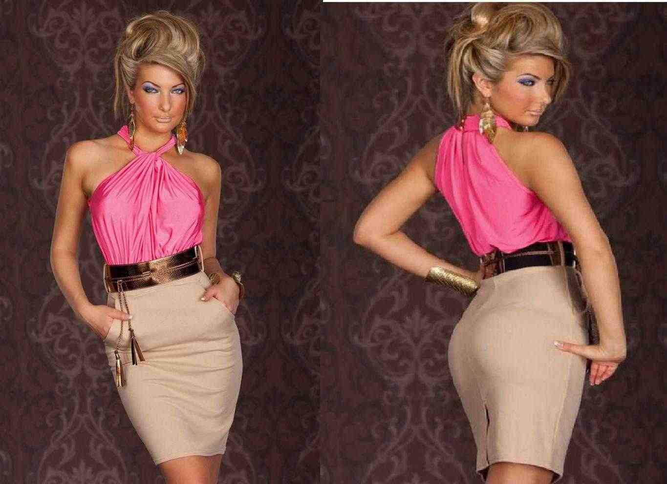 abito rosa Cocktail Fashion Dress