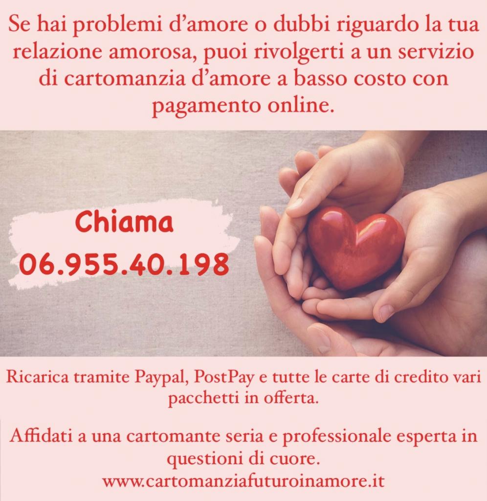 Cartomanzia  d’amore a basso costo con pagamento online!