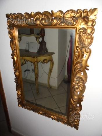 Specchio antico intagli a mano