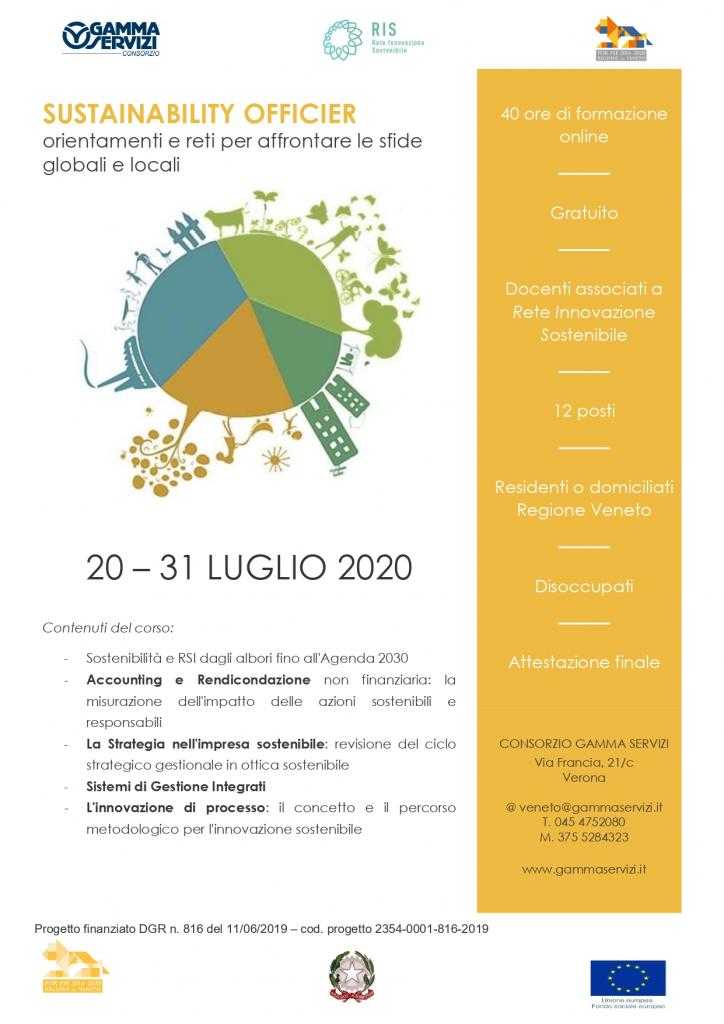 SUSTAINABILITY OFFICIER: corso gratuito per disoccupati