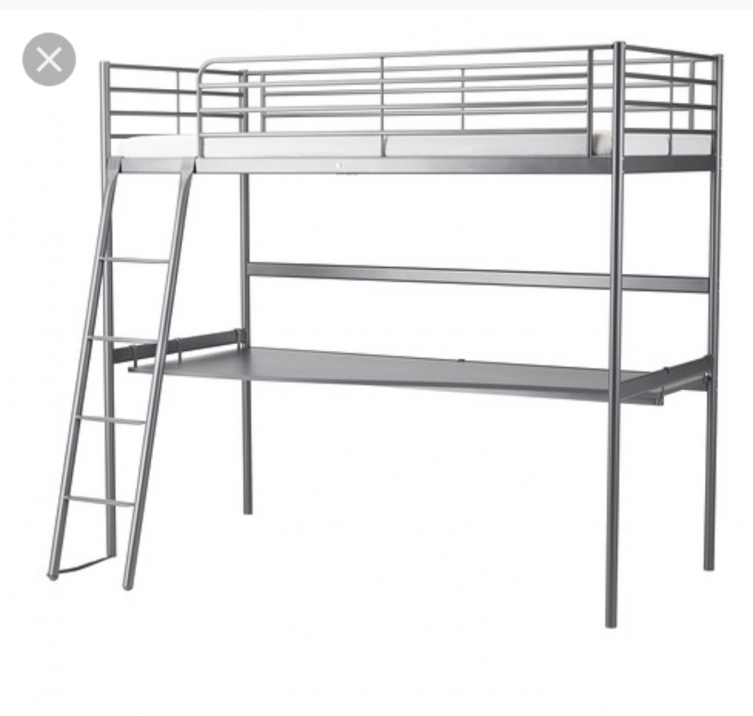 Letto singolo soppalco svarta ikea