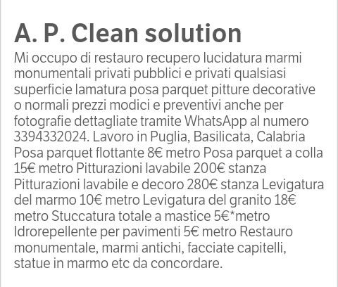 A. P Clean solution lucido pavimenti 