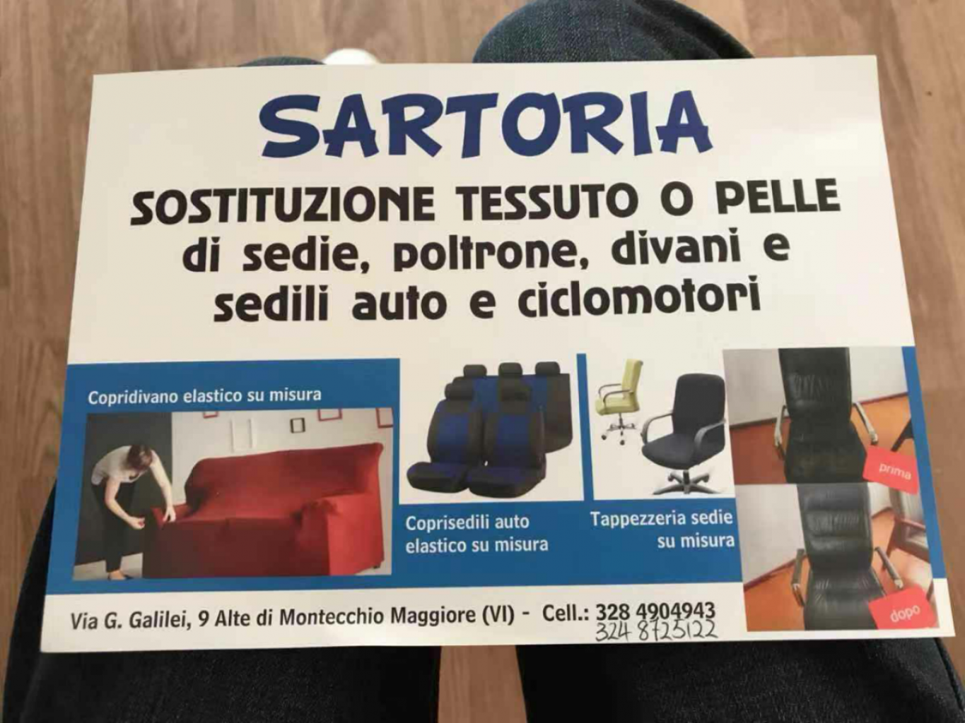 SARTORIA SOSTITUZIONE TESSUTO O PELLE