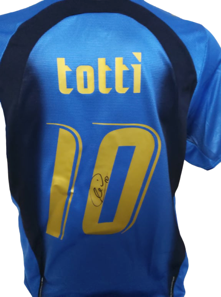 Maglia ITALIA WORLD CUP 2006 GERMANY Francesco Totti 10 Autografata Signed wich COA certificate Ital