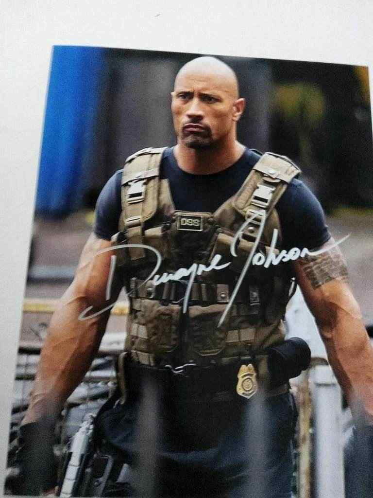 FOTO Dwayne Johnson DSS Tactical Vest Fast & Furious Autografata Signed + COA Photo Dwayne Johnso