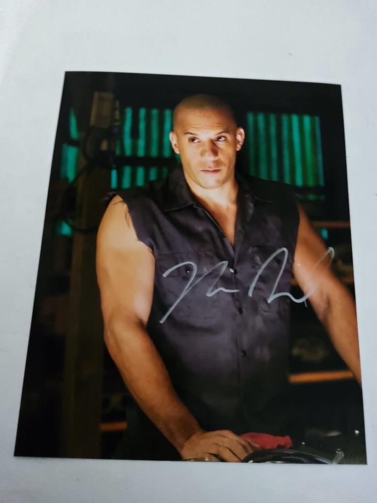 FOTO Vin Diesel Fast and Furious Autografata Signed + COA Photo Vin Diesel Fast and Furious Autograf
