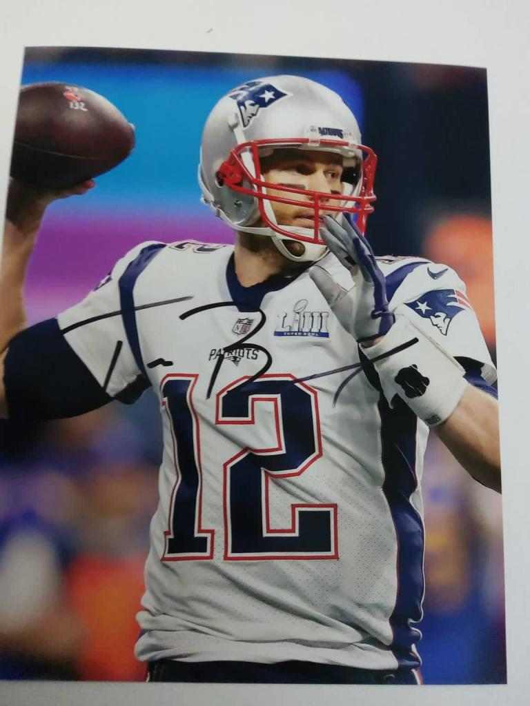 FOTO TOM BRADY Autografata Signed + COA Photo TOM BRADY Autografato Signed