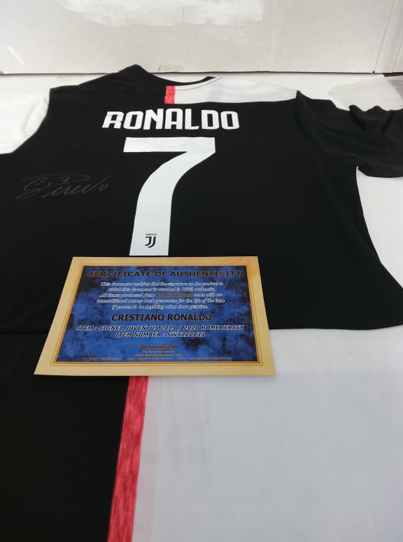 Maglia Replica Juventus Maglia Casa 2019 2020 Autografata CR7 CRISTIANO RONALDO Signed wich COA cert