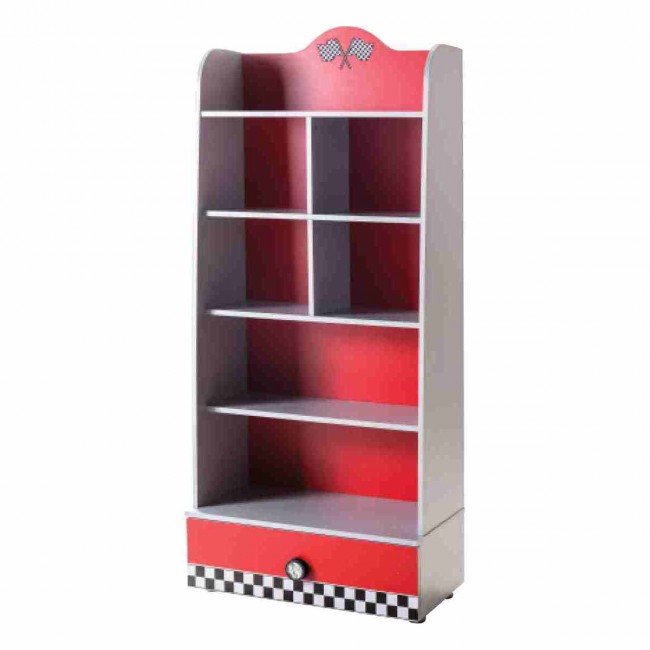 Libreria bambini in color rosso – Turbo S