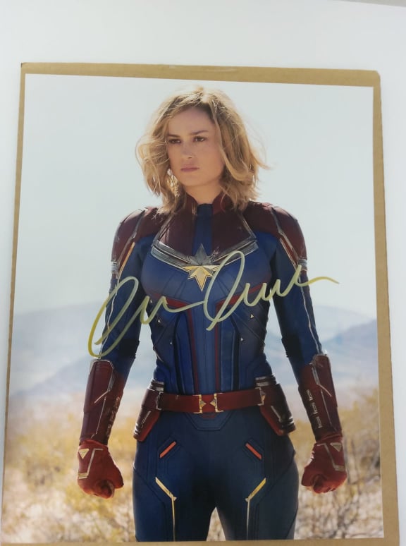 FOTO Captain Marvel Brie Larson Carol Danvers Autografata Signed + COA Photo Captain Marvel Brie Lar