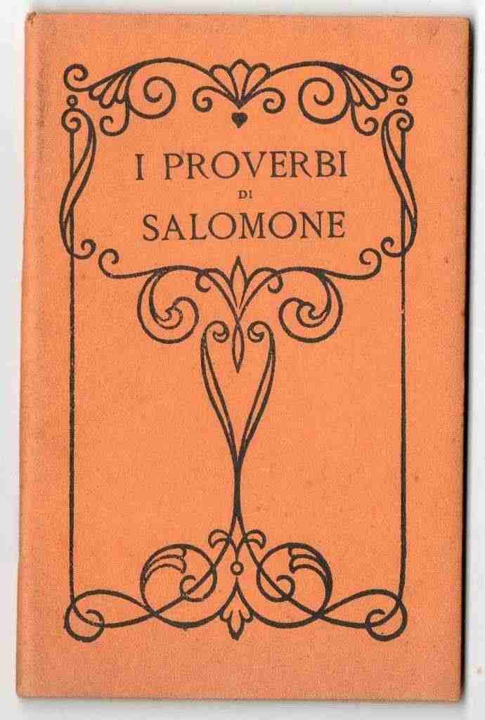 Libretto tascabile " I proverbi di Salomone " Edizione del 1933 